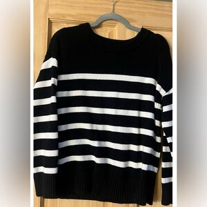 Philosophy Black and White Striped Sweater
